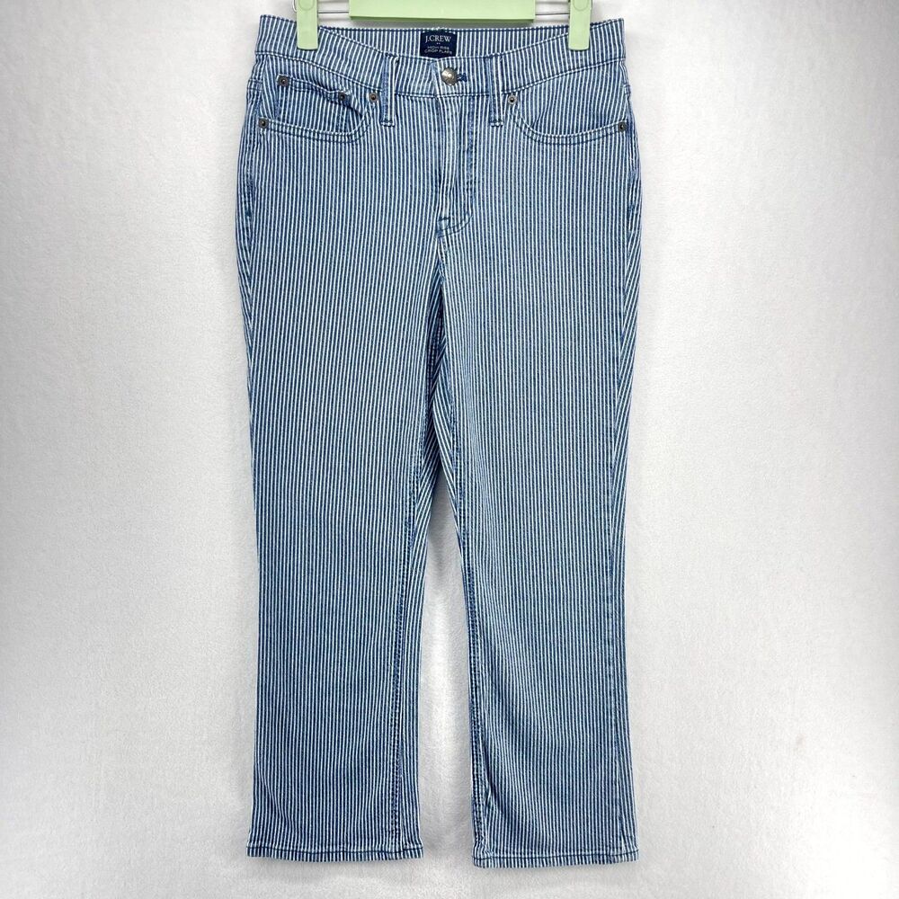 J.Crew High-Rise Crop Flare Striped Pants Ladies Size 26